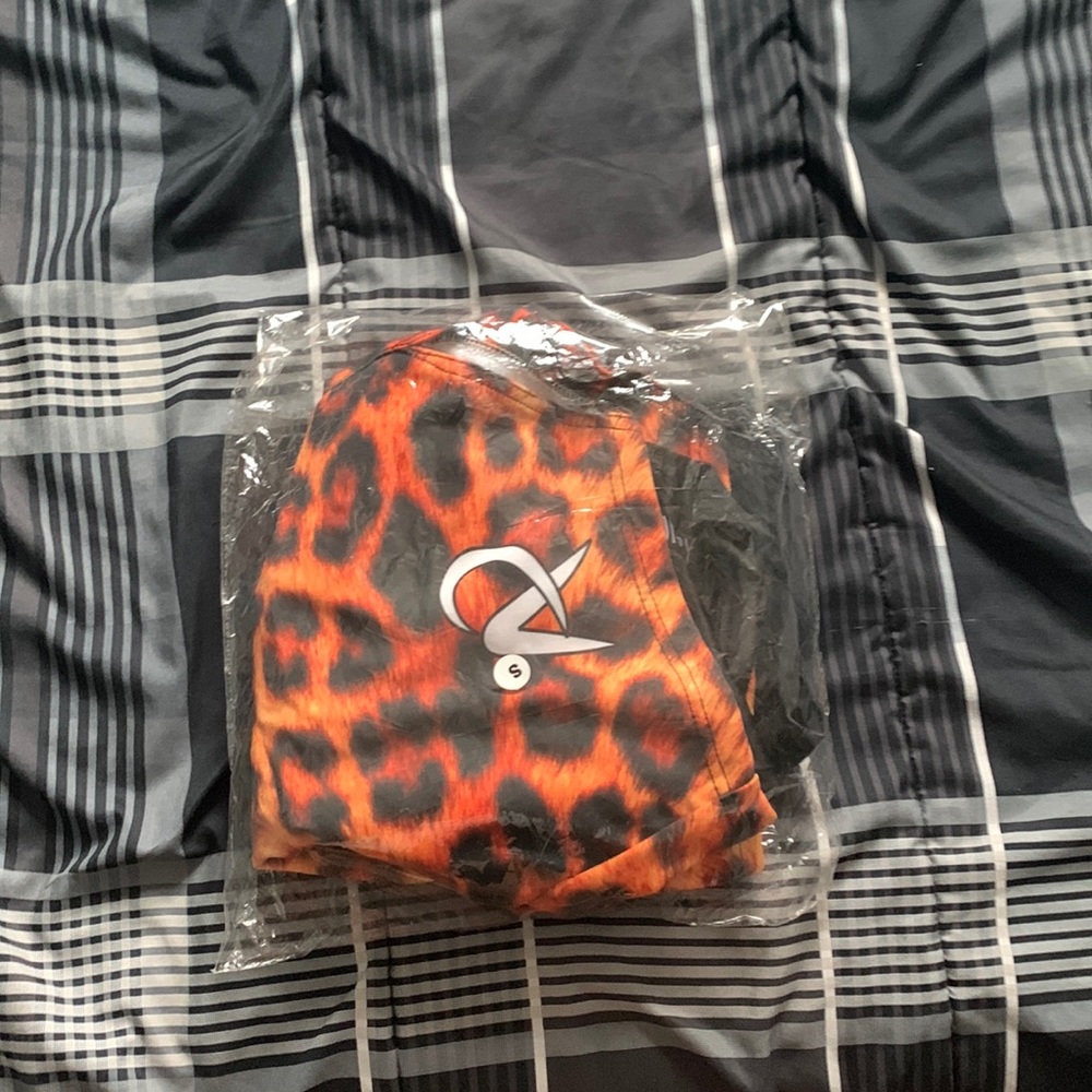 Cheetah print mens swim trunks